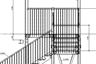Fire escape 1 - Side elevation